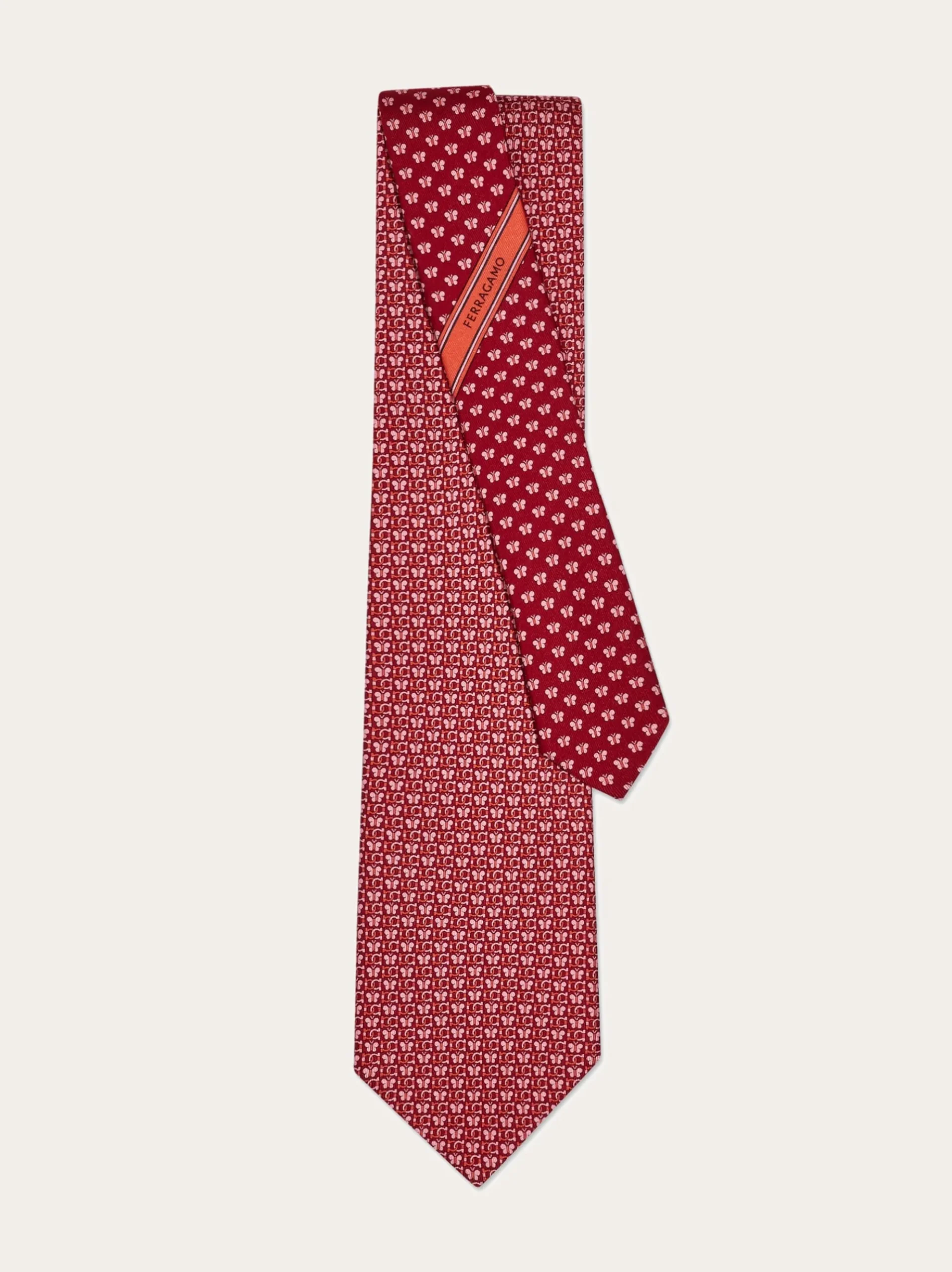 Butterfly print silk tie - Men