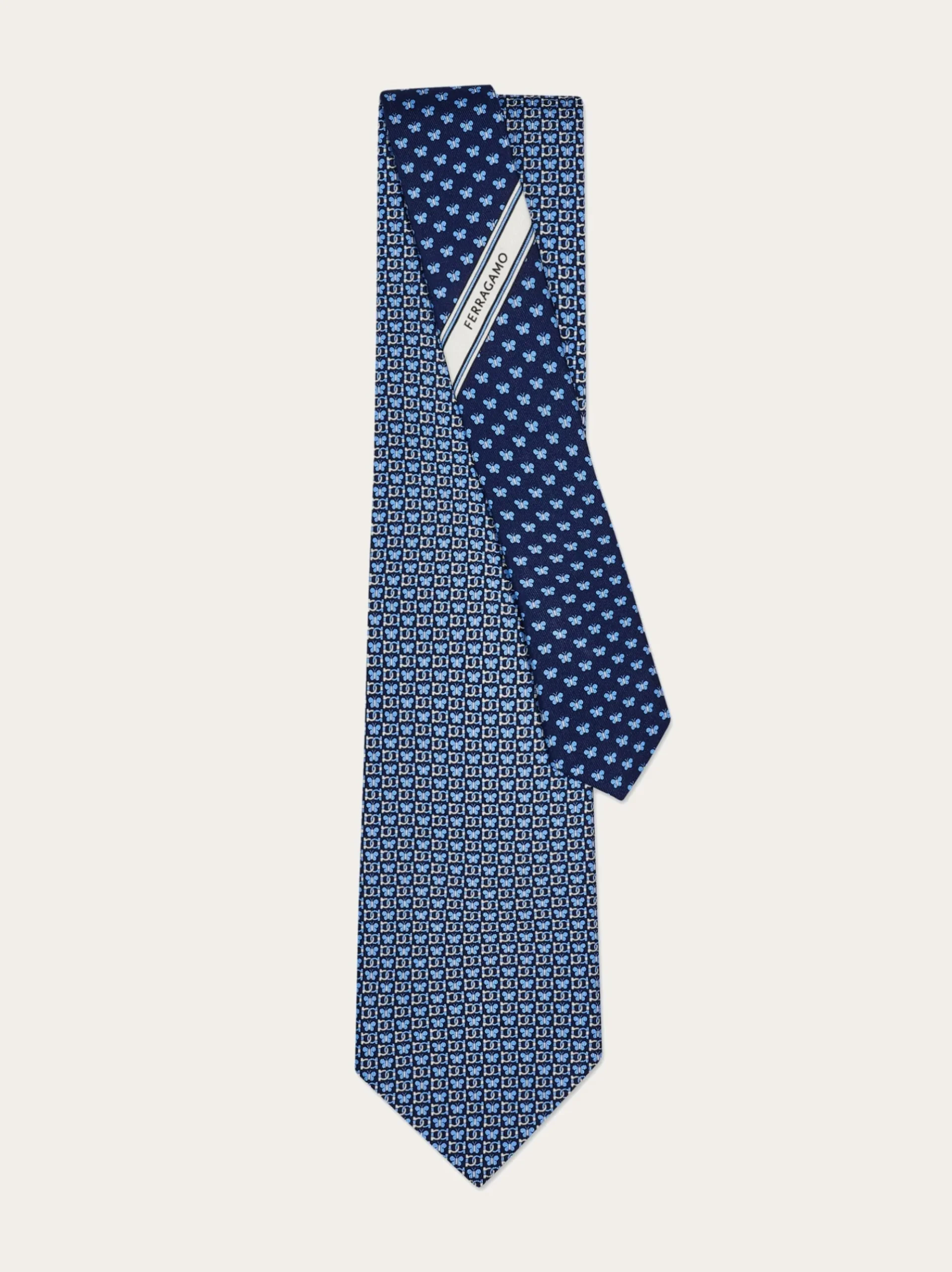 Butterfly print silk tie - Men