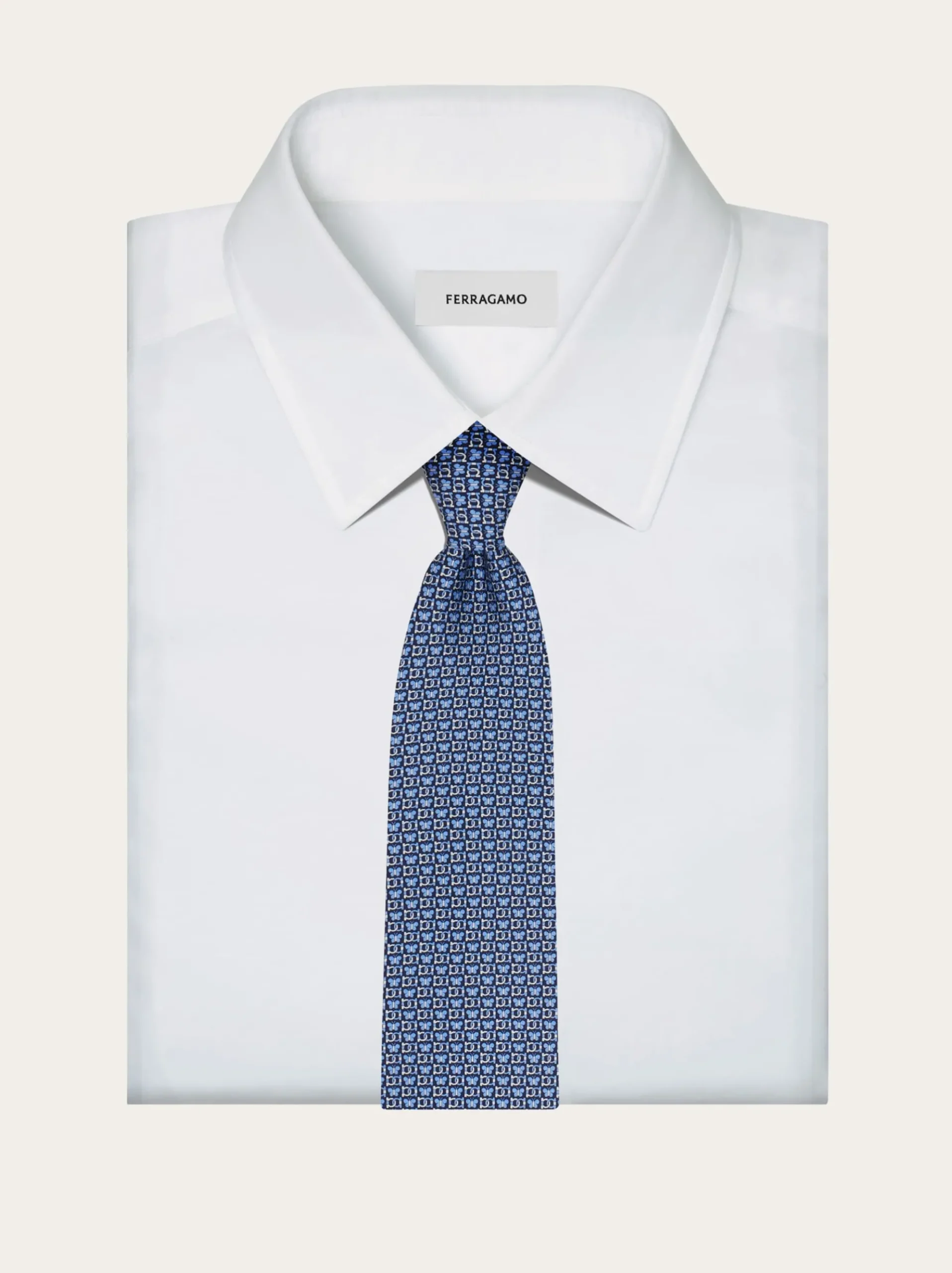 Butterfly print silk tie - Men