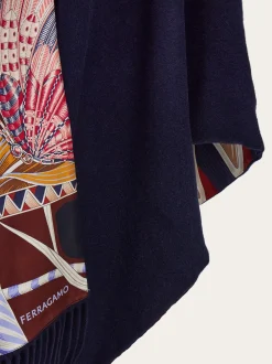 Cashmere and silk reversible cape - Women