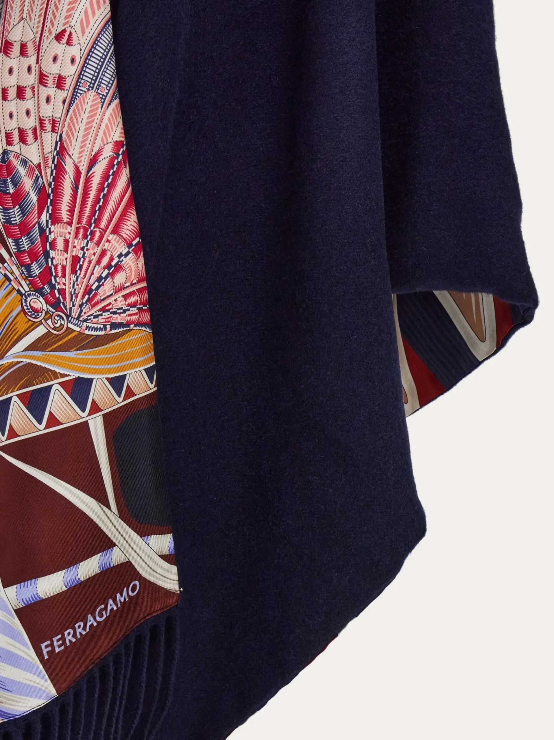 Cashmere and silk reversible cape - Women