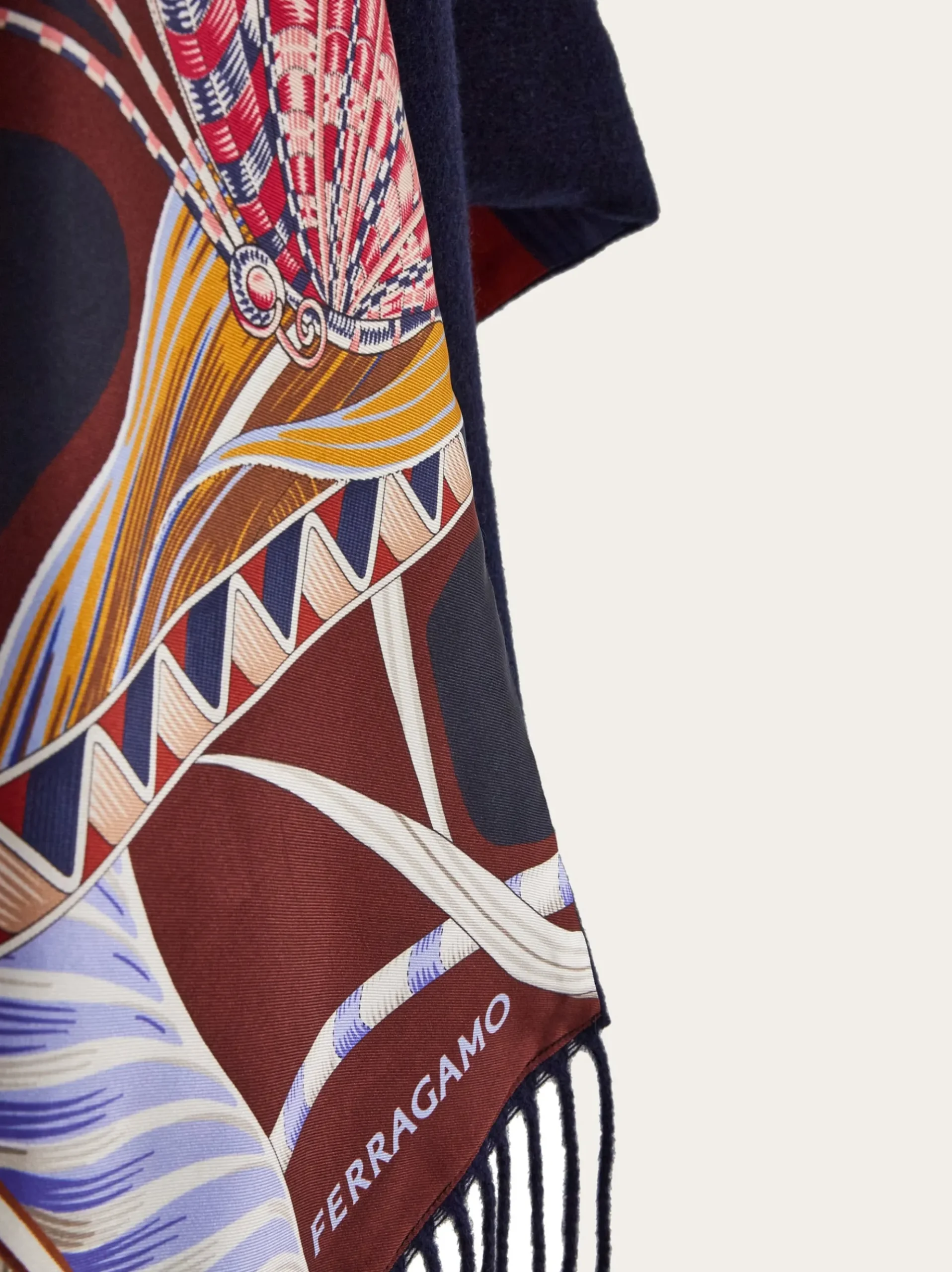 Cashmere and silk reversible cape - Women