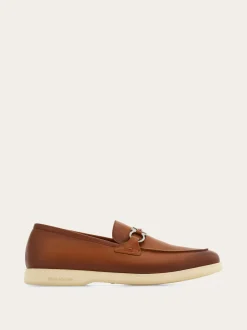 Casual loafer with Gancini ornament - Men
