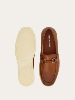Casual loafer with Gancini ornament - Men