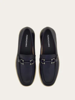 Casual loafer with Gancini ornament - Men