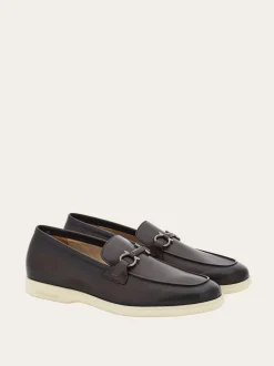 Casual loafer with Gancini ornament - Men