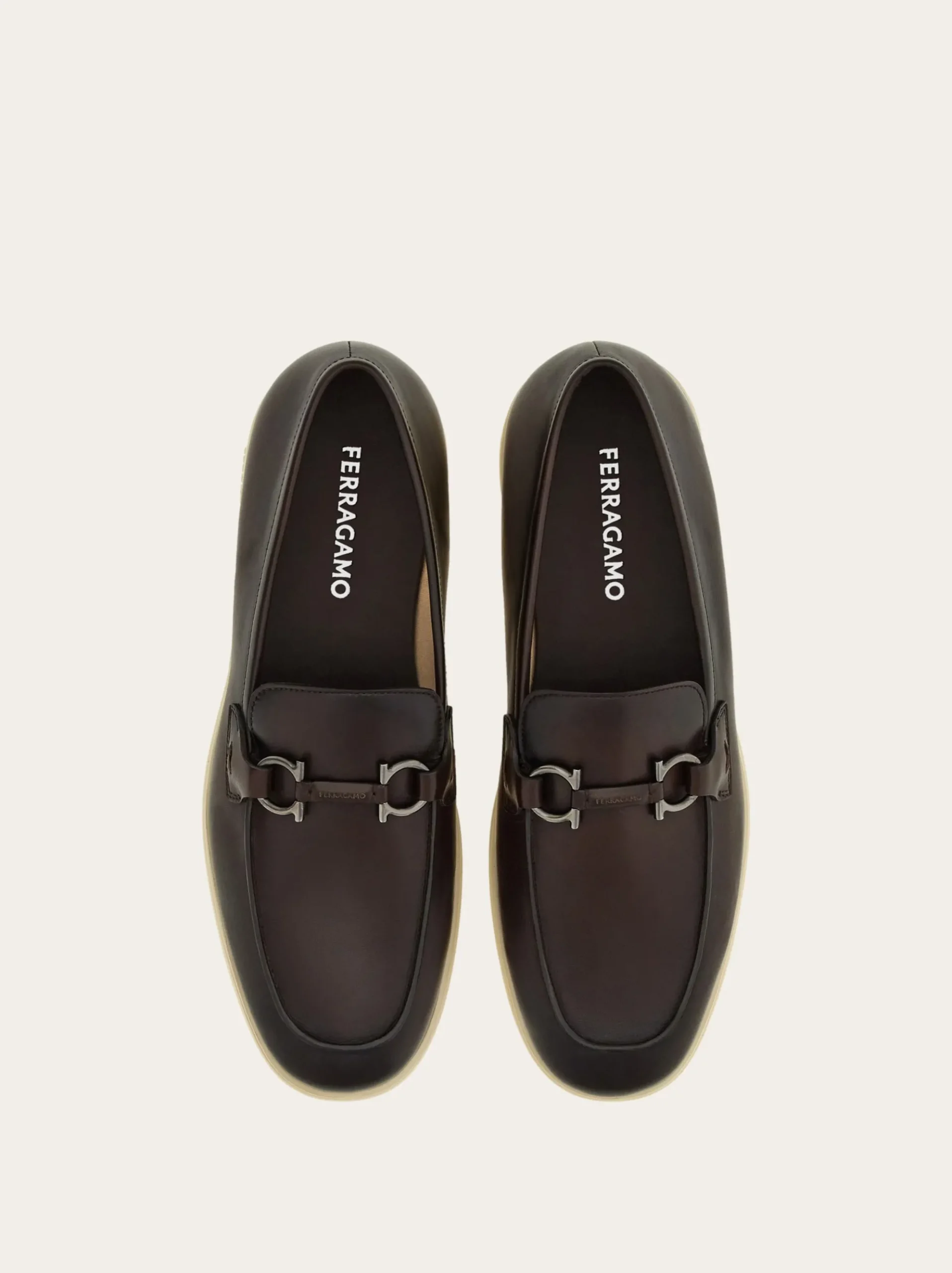 Casual loafer with Gancini ornament - Men