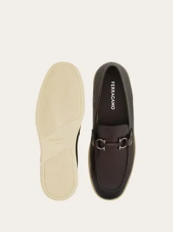 Casual loafer with Gancini ornament - Men