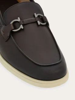 Casual loafer with Gancini ornament - Men