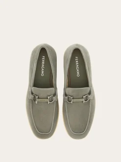 Casual loafer with Gancini ornament - Men