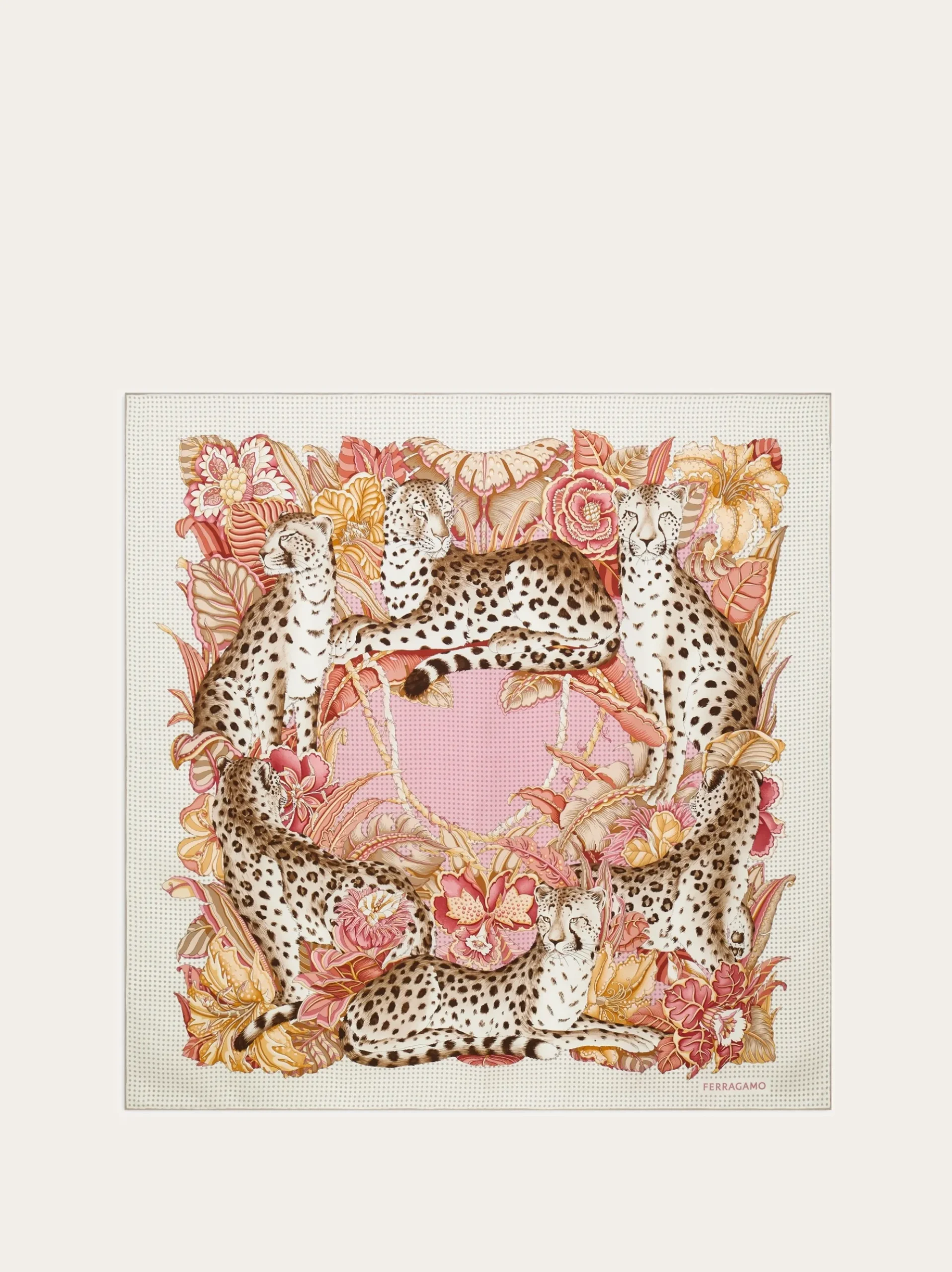 Cheetahs print silk scarf - Women