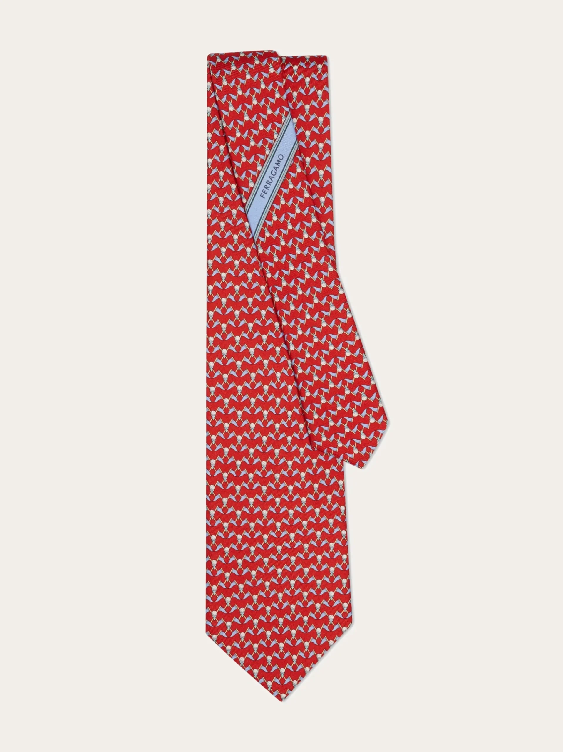 Club print silk tie - Men