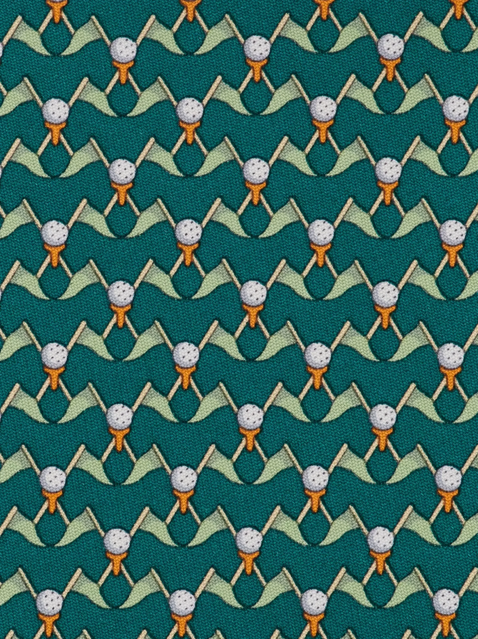 Club print silk tie - Men