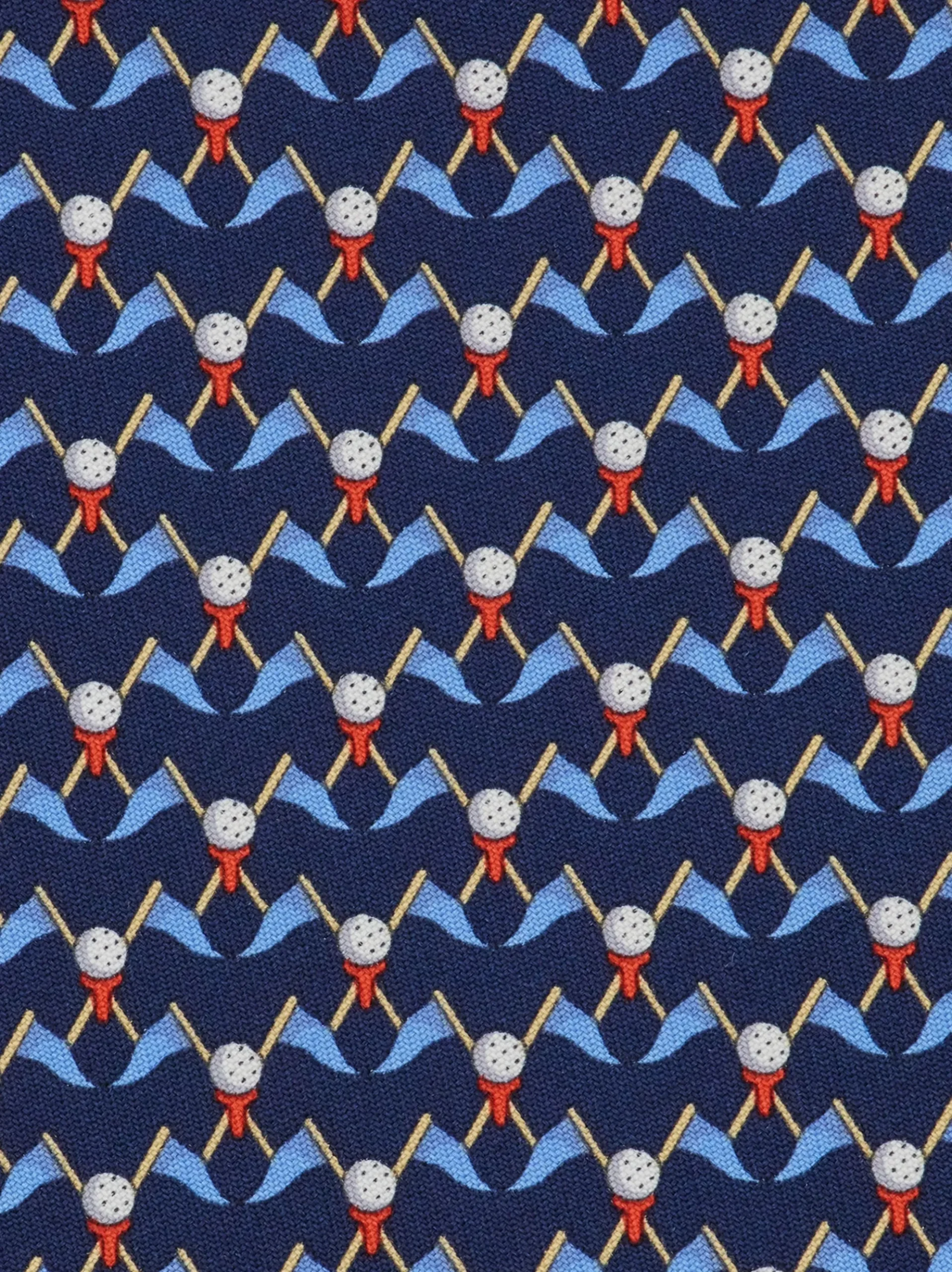 Club print silk tie - Men