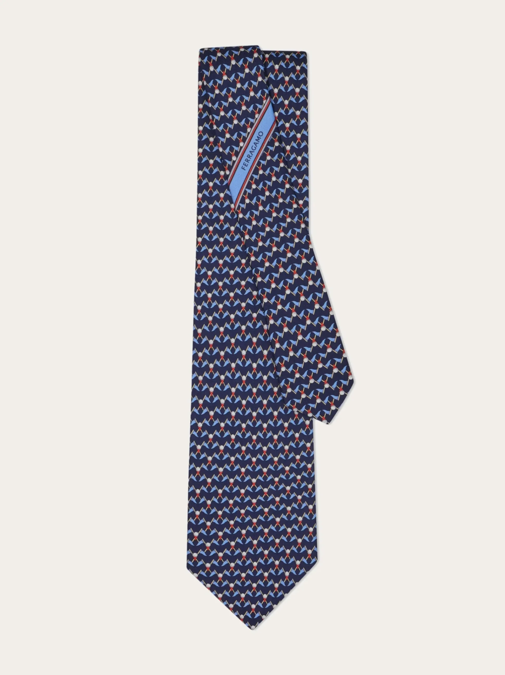 Club print silk tie - Men