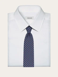 Club print silk tie - Men