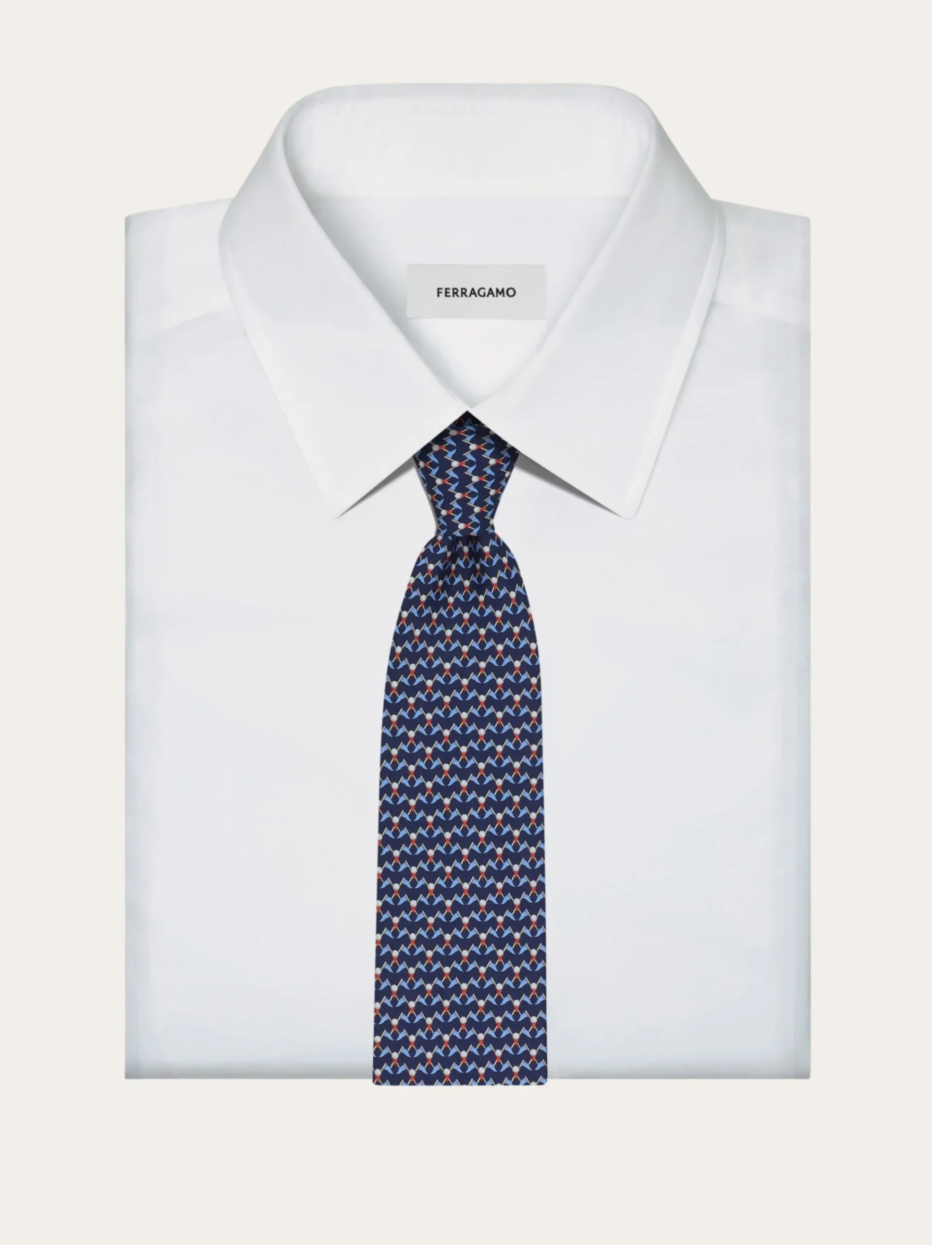 Club print silk tie - Men