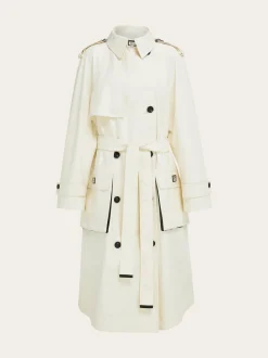 Coated linen trench - Women