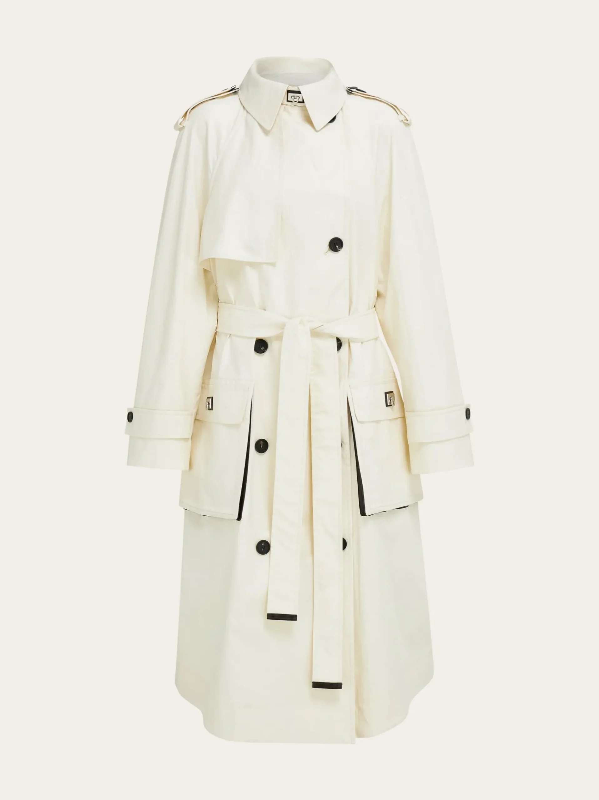 Coated linen trench - Women