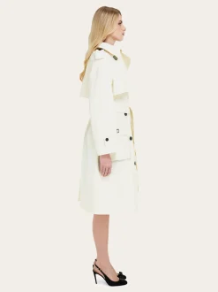 Coated linen trench - Women