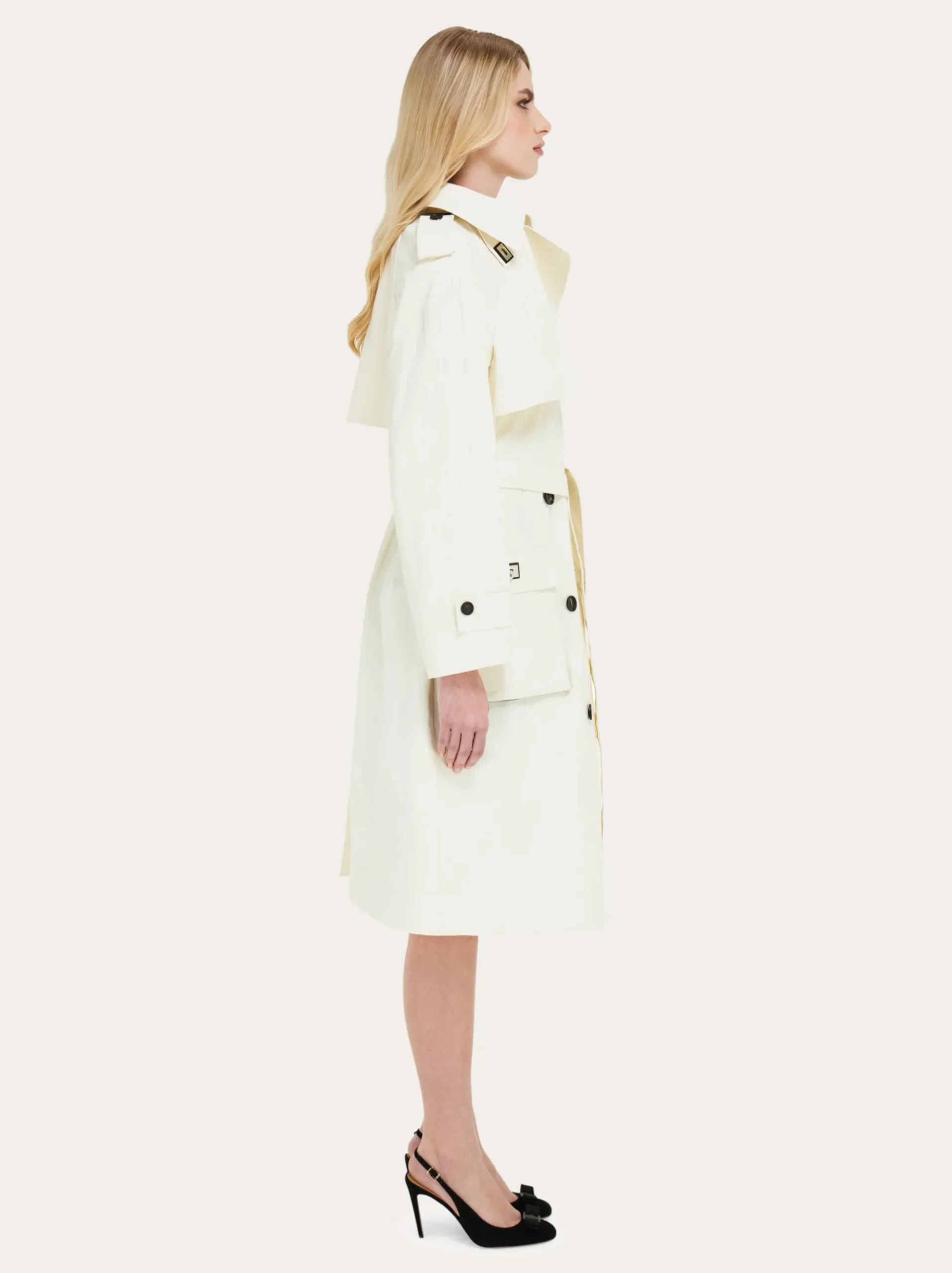Coated linen trench - Women