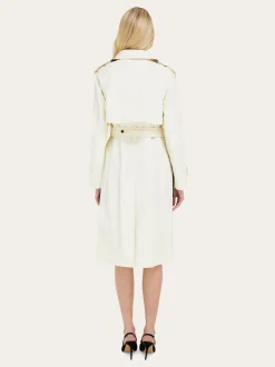 Coated linen trench - Women