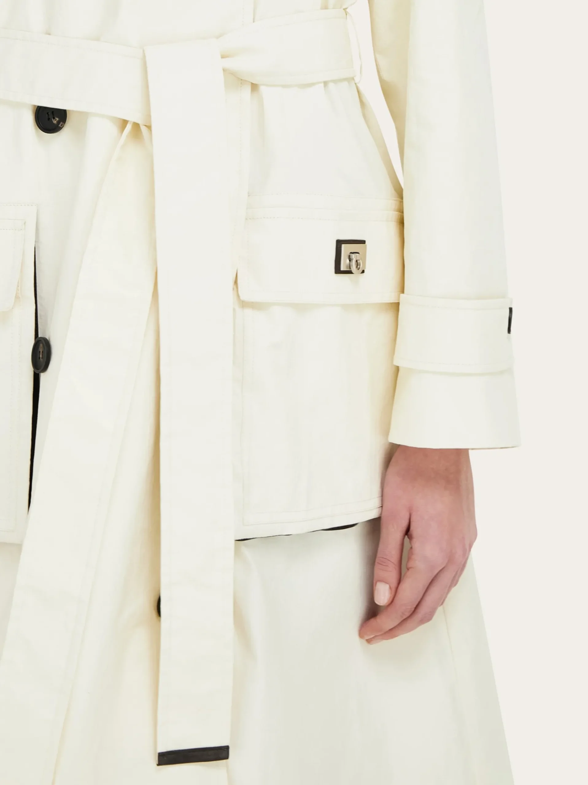 Coated linen trench - Women