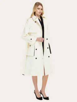Coated linen trench - Women
