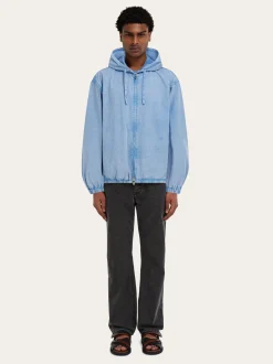 Cotton and silk blouson - Men
