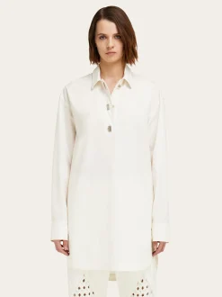 Cotton and silk shirt dress - Women