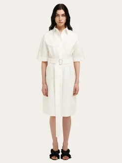 Cotton and silk shirt dress - Women