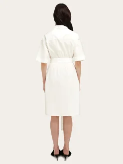 Cotton and silk shirt dress - Women