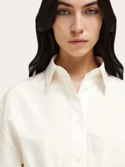 Cotton and silk shirt dress - Women