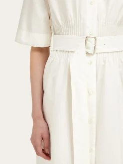 Cotton and silk shirt dress - Women