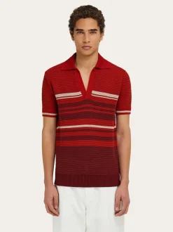 Cotton knit polo shirt - Men