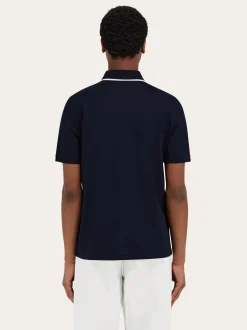 Cotton polo shirt with zip closure - Men