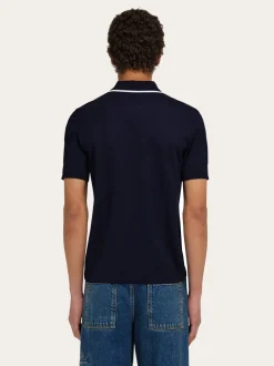 Cotton polo shirt with zip closure - Men