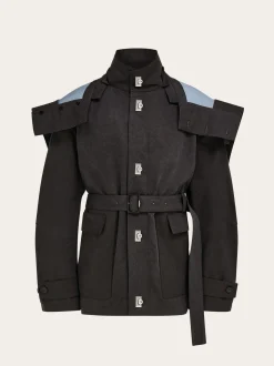 Cropped parka with hood - Men