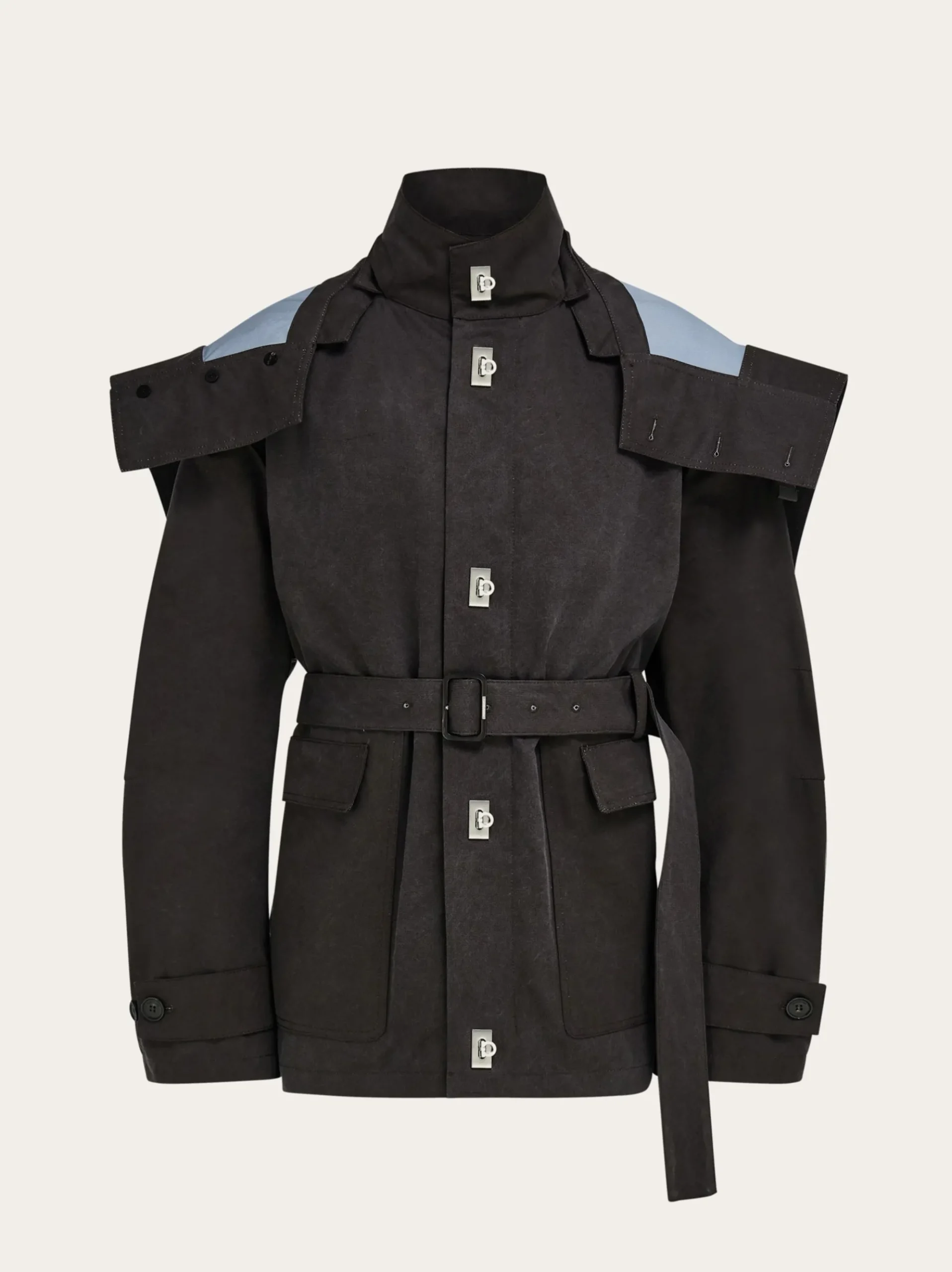Cropped parka with hood - Men
