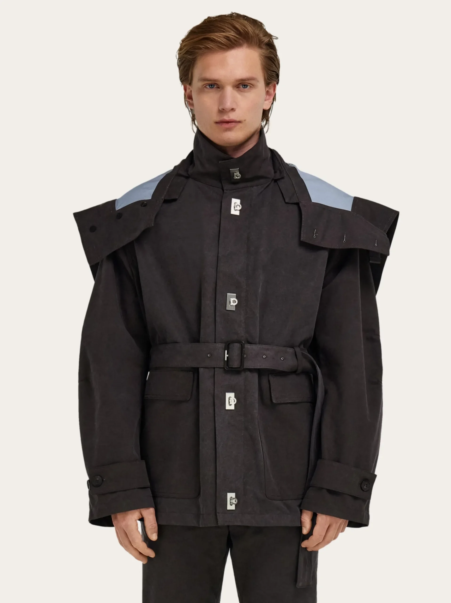 Cropped parka with hood - Men