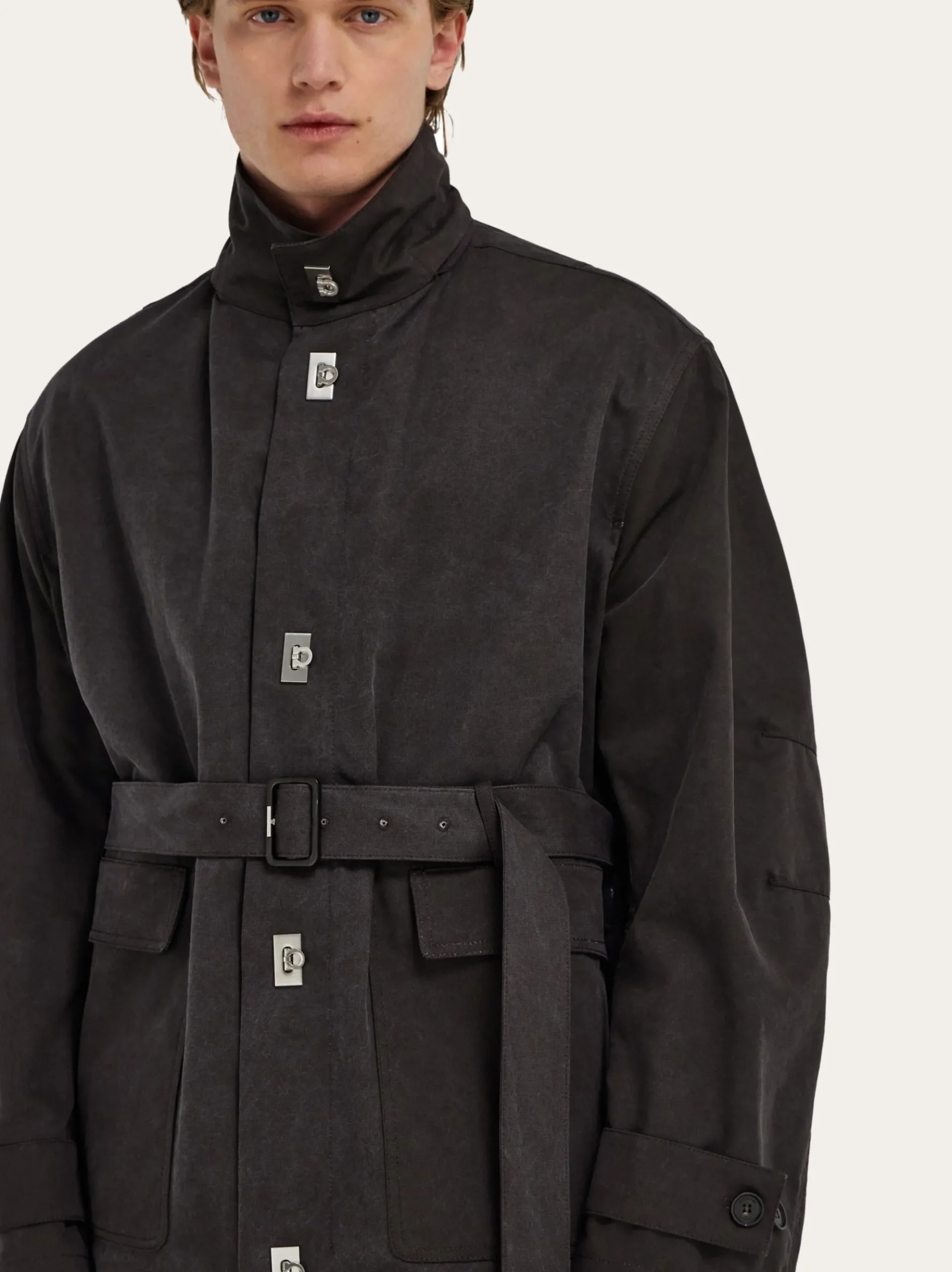 Cropped parka with hood - Men