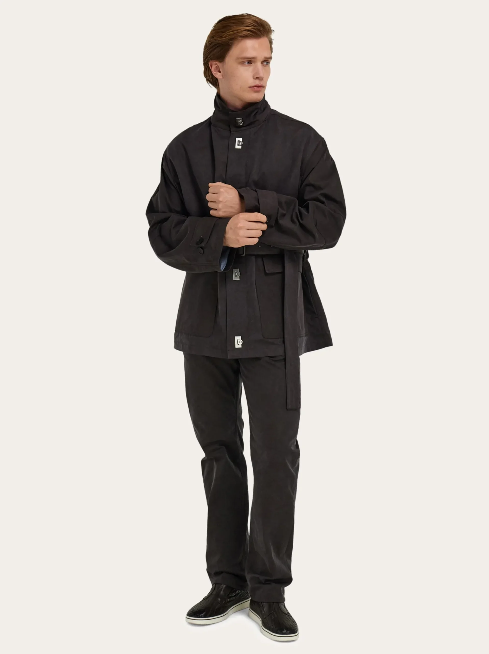 Cropped parka with hood - Men