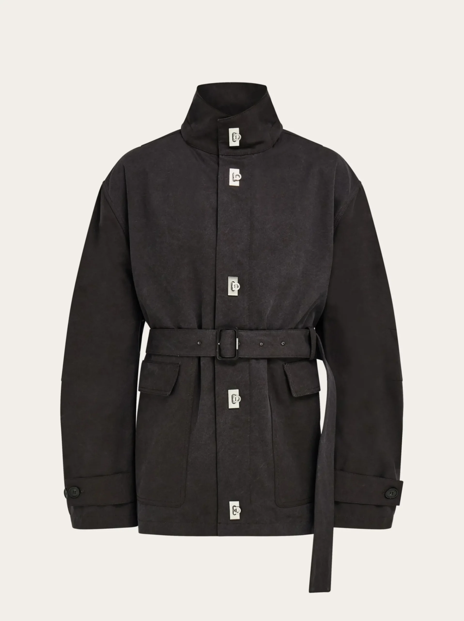 Cropped parka with hood - Men