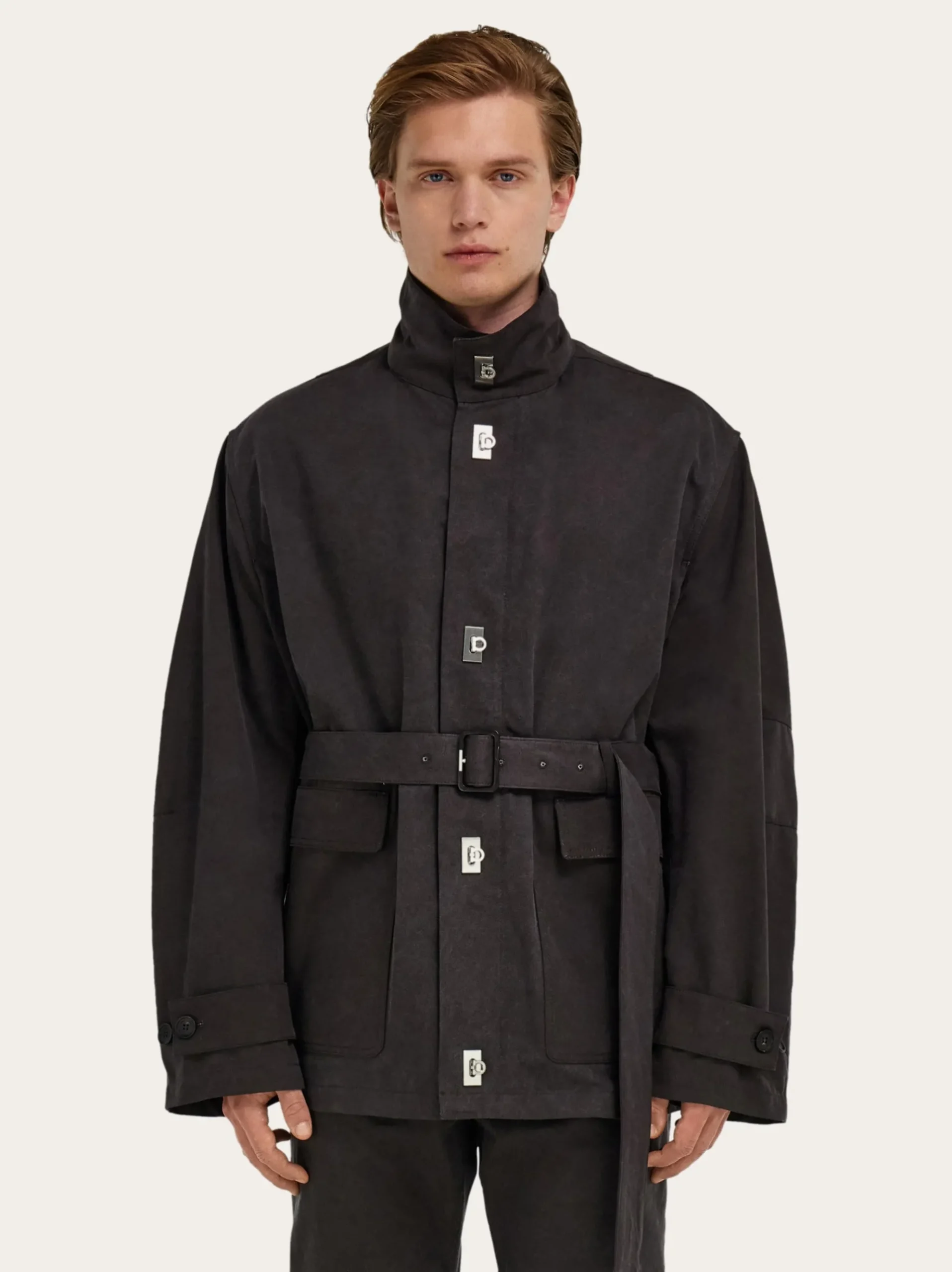 Cropped parka with hood - Men