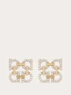Crystal embellished four Gancini earrings - Women