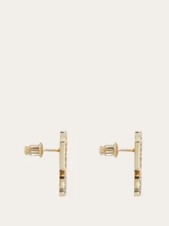 Crystal embellished four Gancini earrings - Women
