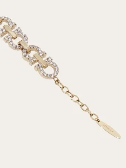 Crystal embellished Gancini bracelet - Women