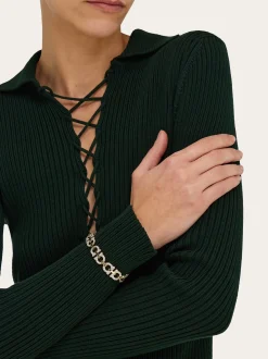 Crystal embellished Gancini bracelet - Women