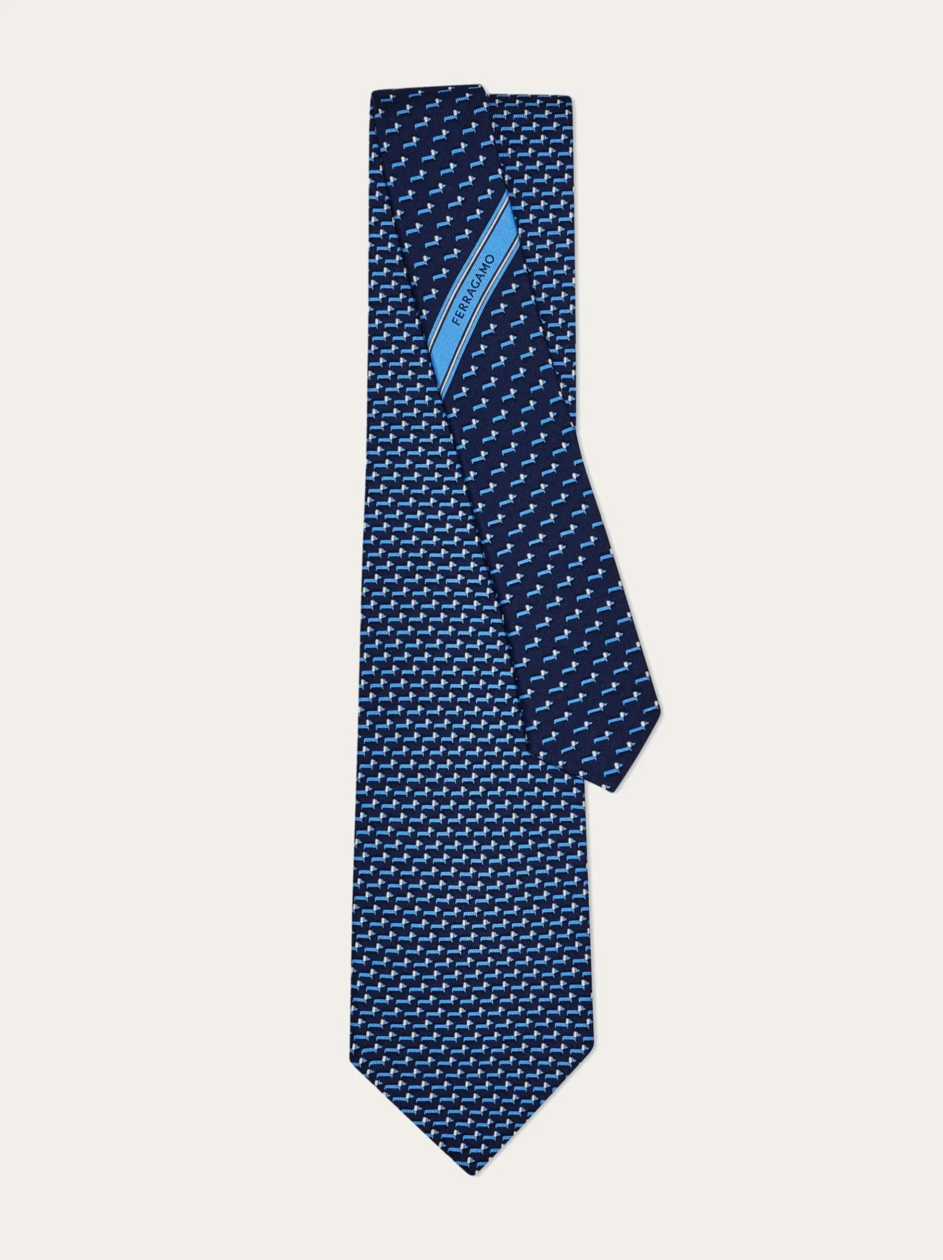 Dachshund print silk tie - Men