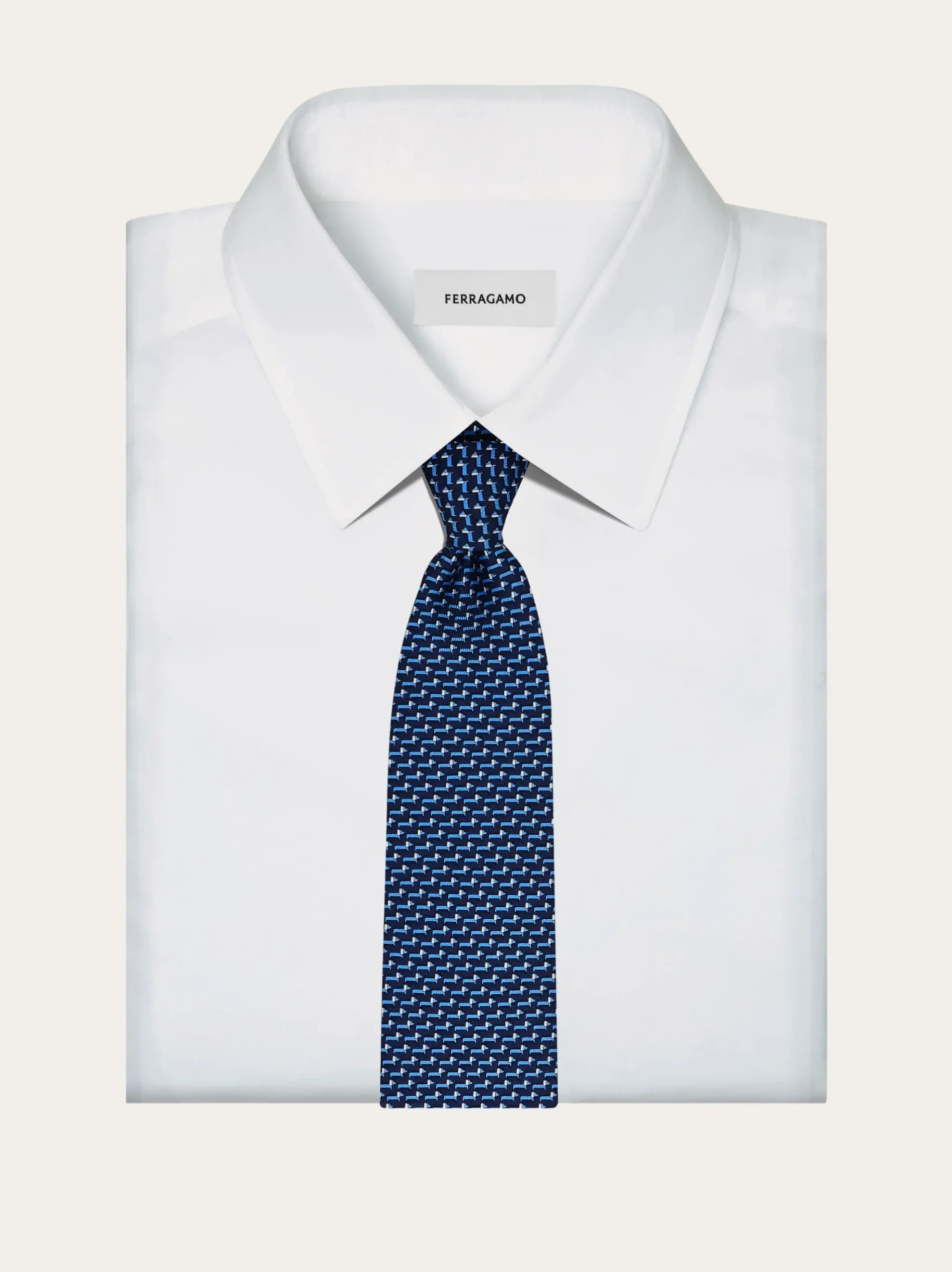 Dachshund print silk tie - Men